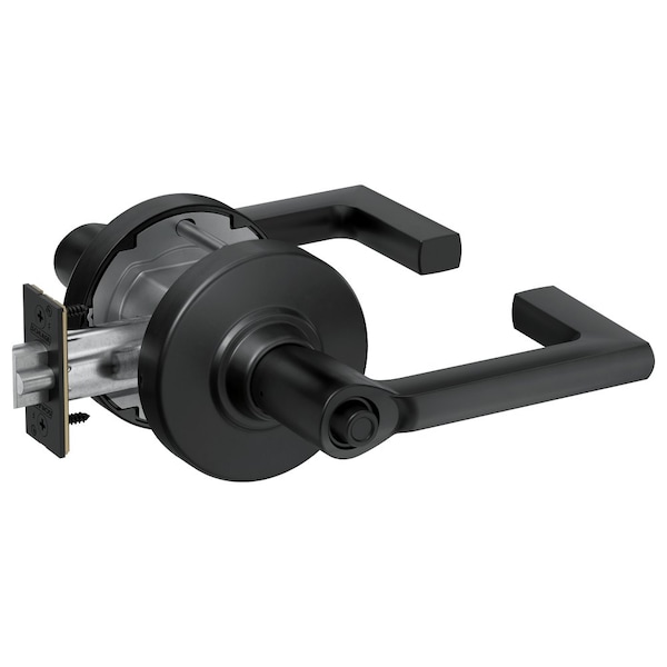 Schlage Grade 1 Entrance/Office Cylindrical Lock, Conventional Cylinder, Longitude Lever w/Rose, Matte Black PC50P LON 622 - main