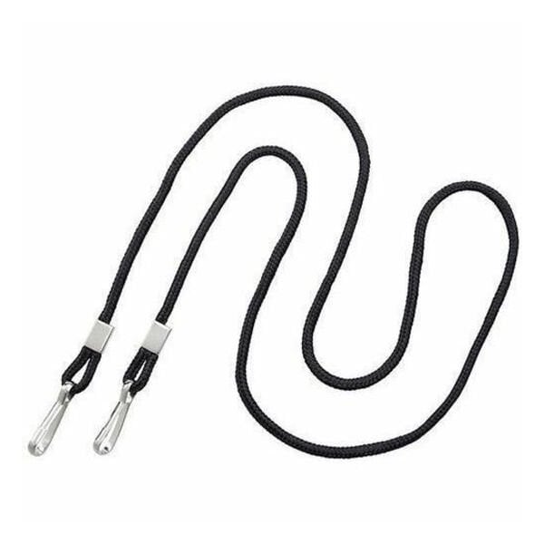 Brady Round Woven Nylon Cord Retainer with 2 Nickel Plated Steel Hooks - Black 2140-5801 - main