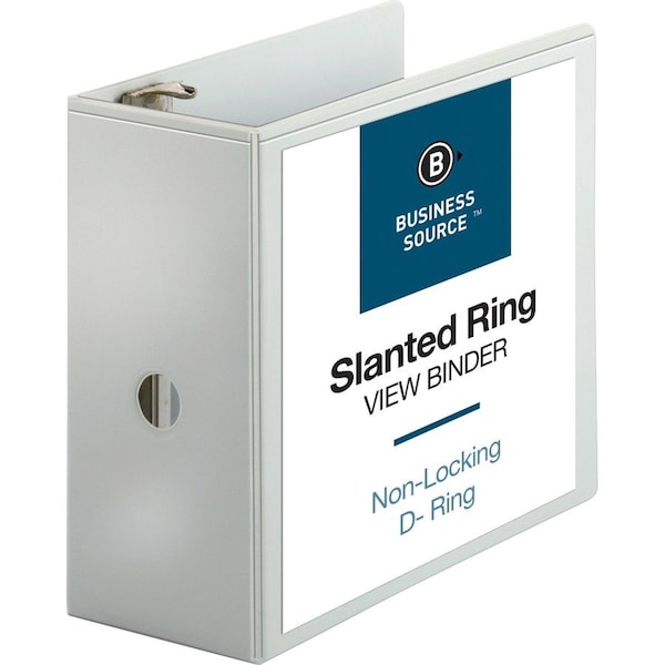 Business Source Ring Binder, White, Clear Sleeve BSN28445 - main