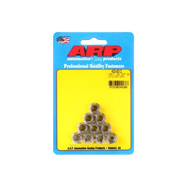 Whole-In-One 8 x 1.25 mm Thread Stainless Steel Nut with 12 Point Head, Polished - Set of 10 WH3616003 - main