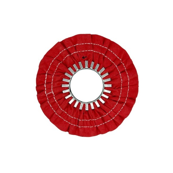 Renegade Products Usa 9" Stitched Airway Buffing Wheels, Red, Double Stitch, No Center Plate FAW9X3N2-16PRTX-2RS - main