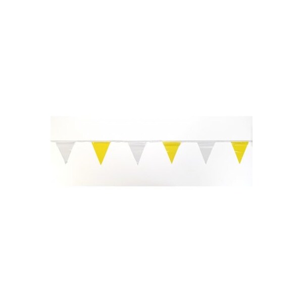 Mutual Industries YELLOW/WHITE PENNANT FLAGS, 10PK 14991-4110 - main