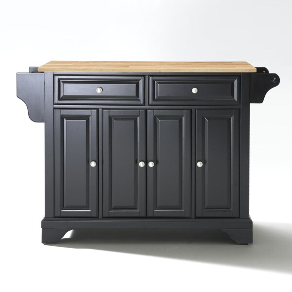 Crosley Lafayette Wood Top Full Size Kitchen Island/Cart KF30001BBK - main
