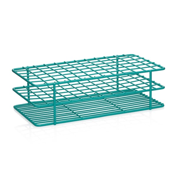 United Scientific United Scientific Coated Wire Rack, 10-13 mm Tubes, 72 Place, Teal CWRTT02 - main