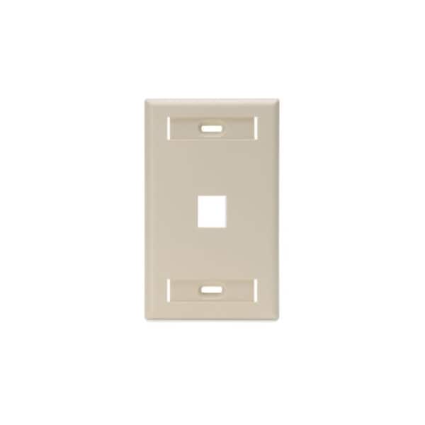 Leviton 1-Port Flush Mount Unloaded, W/Designation Window Quickport 42080-1IS - main