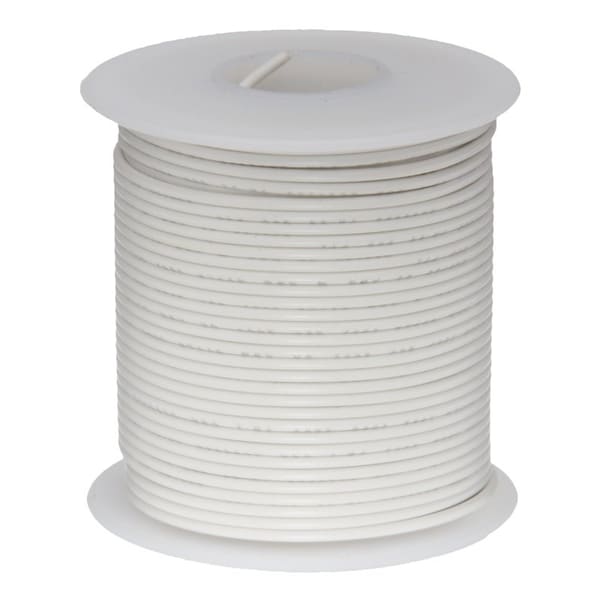 Remington Industries 24 AWG Gauge UL1061 Stranded Hook Up Wire, 300V, 0044 Diameter, White, 25 ft Length 24UL1061STRWHI25 - main