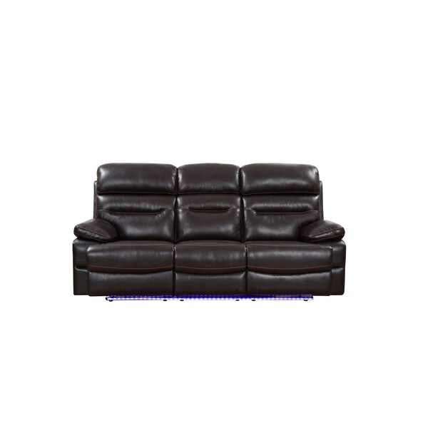 Homeroots 89" Gray Faux Leather USB Sofa With Black Legs 366311 - main