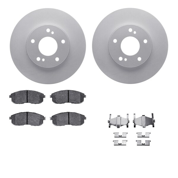 Dynamic Friction Co DFC GEOSPEC Coated Rotors with 5000 Brake Pads - Ceramic and Hardware 4512-67078 - main