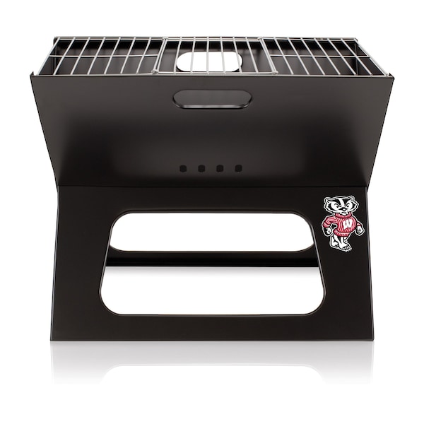 Picnic Time Family Of Brands NCAA Wisconsin Badgers X-Grill Portable Grill - Camping Grill 775-00-175-644-0 - main