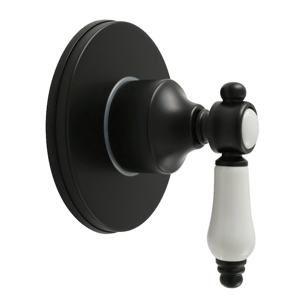 Kingston Brass Single-Handle Six-Way Diverter Valve with Round Trim Kit, Matte Black KS4030BPL - main