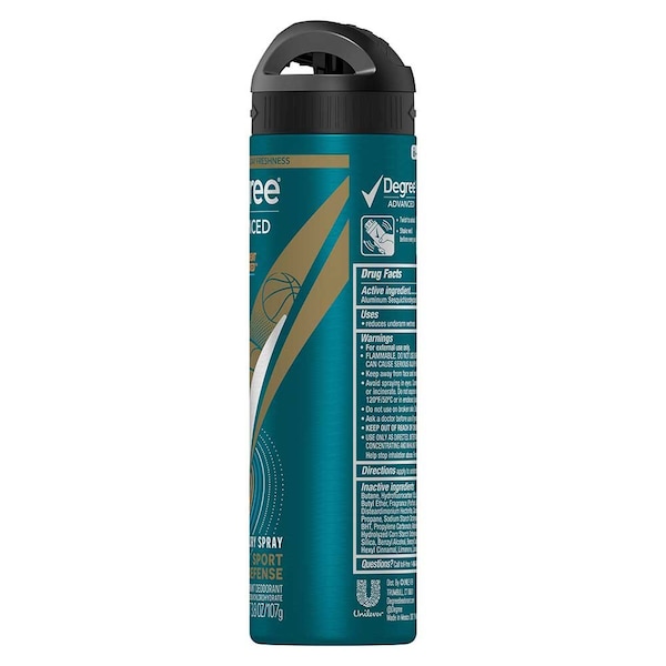 Degree Men MotionSense Sport Defense Dry Spray Antiperspirant, 3.8 Ounce, 12PK 68614349 - main