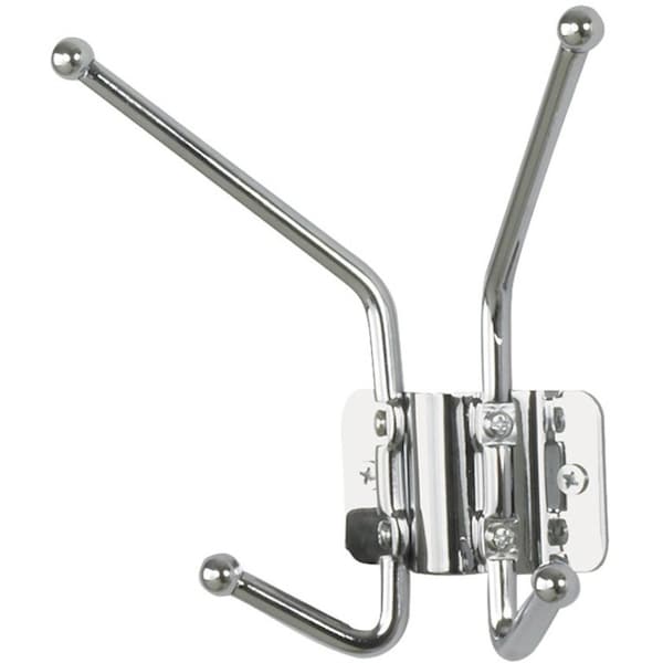 Safco 2 Hook Coat Rack, 7-1/16Hx6-1/2H, Chrome 4160 - main