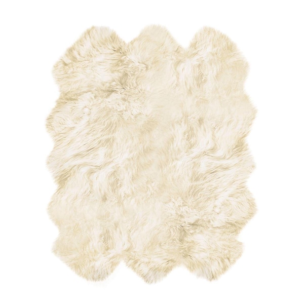 Natural 7 x 6 ft. New Zealand Octo Sheepskin Rug - 676685001818 - main