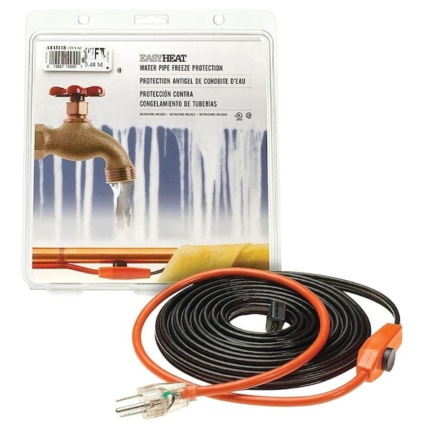 Easy Heat Pipe Heating Cable, 120 VAC, 18 ft L AHB-118 - main