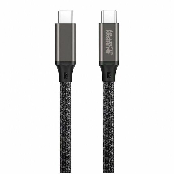 Urban Factory BASEE: USB-C TO USB-C CABLE WHITE E-MARK 100W- 10 GBP - 2 METER / 6.56 FEET CAB03UF - main
