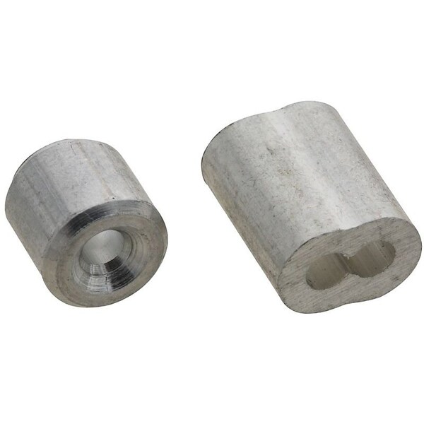 National Hardware SPB3231 Series Ferrule and Stop, 3/32 in Dia Cable, Aluminum N830-351 - main