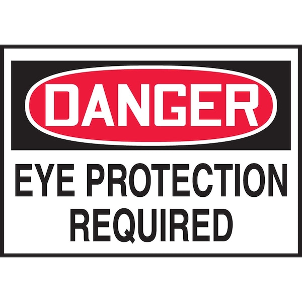 Accuform OSHA DANGER SAFETY LABEL EYE LPPE286VSP - main