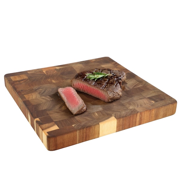 Megachef 13.75 Inch Square Thick Acacia Wood Serving and Cutting Butcher Board 750123378M - main