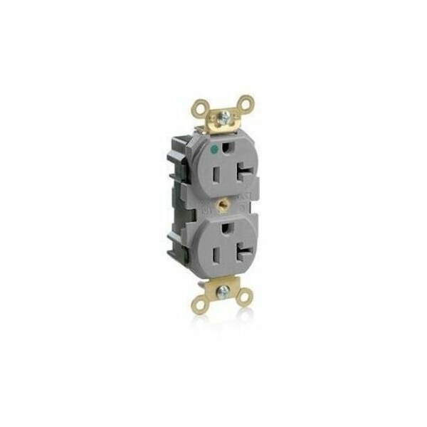 Leviton Lev-Lok Hospital Grade-MRI Duplex Receptacle, 20 Amp, 125 Volt MRI20-GY - main