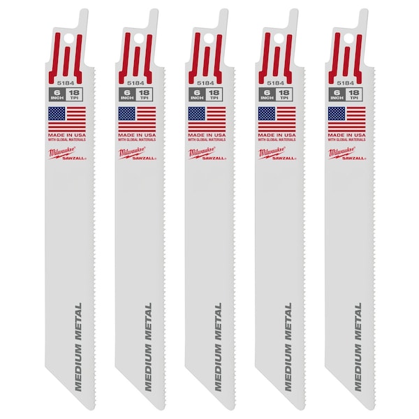Milwaukee Tool 6" 18 TPI SAWZALL Blades (50 Pk) 48-01-6184 - main