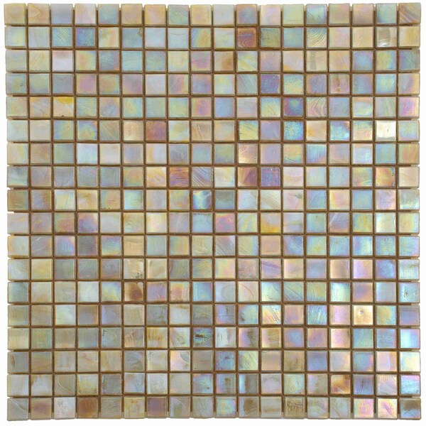 Apollo Tile Skosh 11.6inx11.6in Glossy Bisque Beige Glass Mosaic Wall and Floor Tile 18.69 sqft/case, 20PK APLNB88BG321A - main