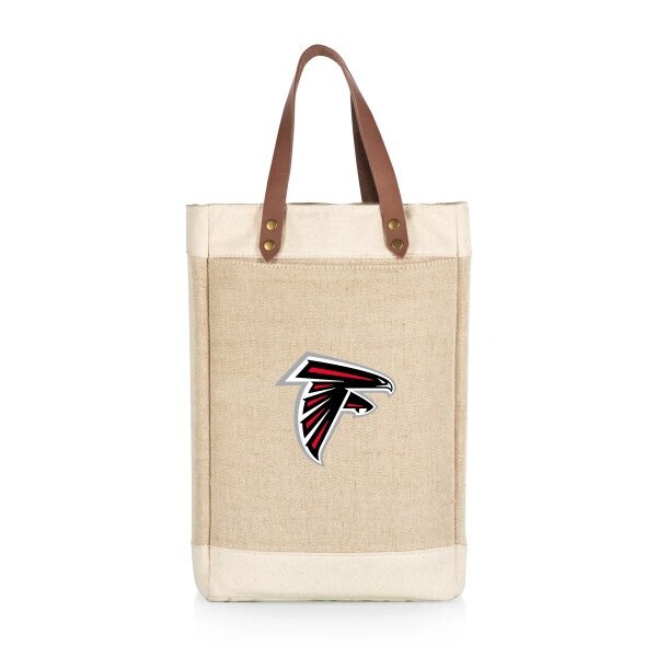 Picnic Time Family Of Brands Atlanta Falcons - Pinot Jute 2 Bottle Insulated Wine Bag, (Beige) 539-02-187-024-2 - main
