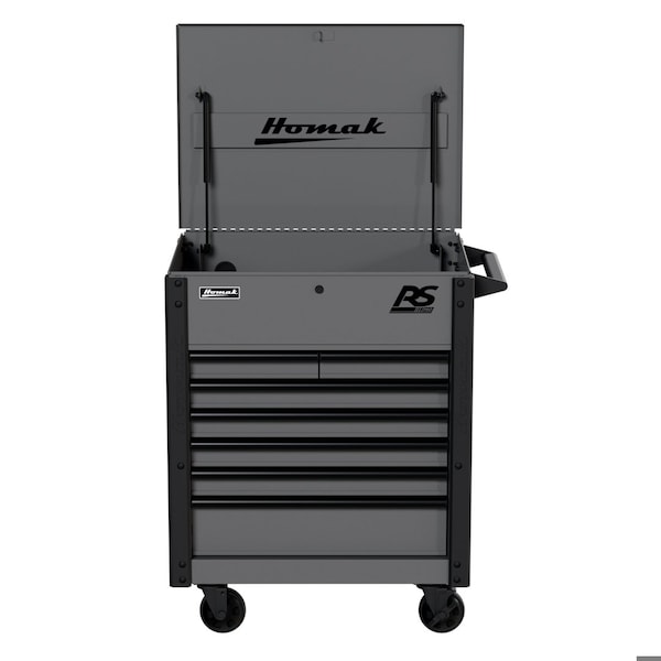 Homak Serce Cart, Gray, Metal, 31 in W x 38.875 in H GR06035247 - main