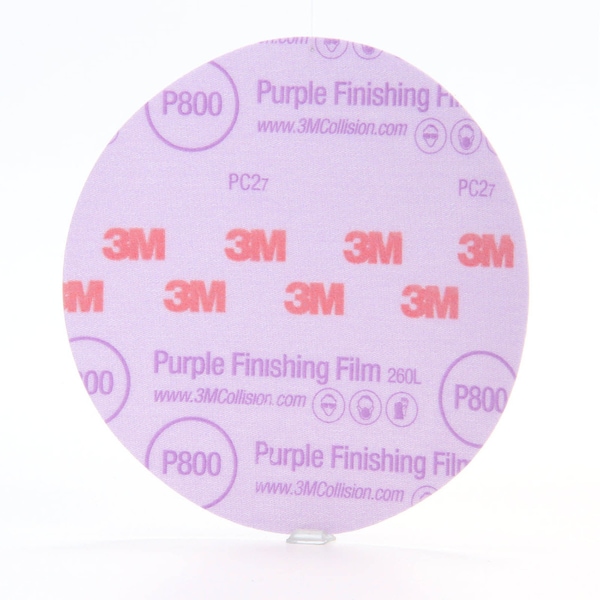 3M Finishing Film Abrasive Disc, Aluminum Oxide, P800 Grit, Coated Type, 260L 7100122792 - main