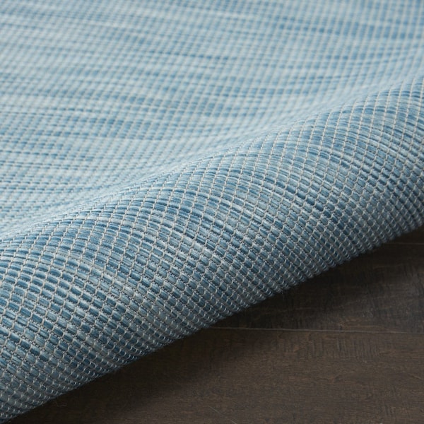 Homeroots 6' X 9' Aqua Indoor Outdoor Area Rug 522439 - main