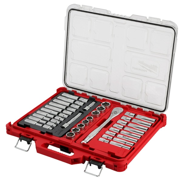 MILWAUKEE Mechanic Hand Tool Set,1/2 in Drive Size (48-22-9487) | Zoro