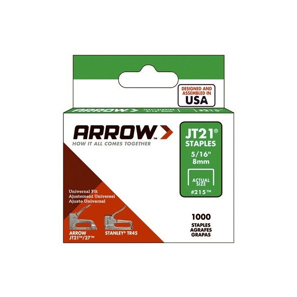 Arrow Fastener 1000PK 516 Staple, 5PK 215 - main