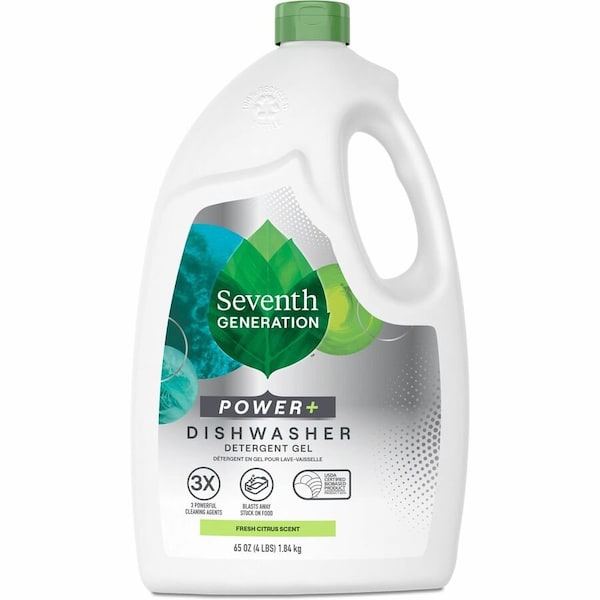 Seventh Generation Natural Automatic Dishwasher Gel, Ultra Power Plus, Fresh Citrus, 65 oz Bottle 22929 - main