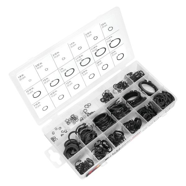 Performance Tool External Retaining Ring Assortment, 300 Pieces PTW5212 - main
