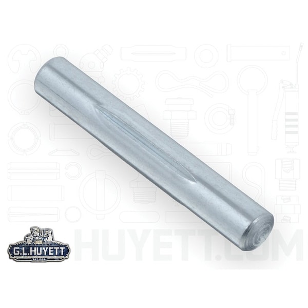 Huyett Type E Grooved Pin, Zinc Plated Low Carbon Steel, 0.312 in Dia x 0.310 in Small End Dia x 2.000 in L GP-0312-2000-E - main