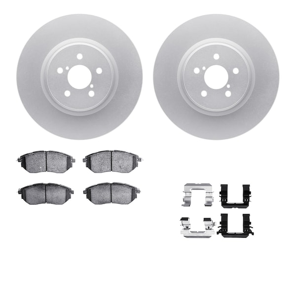 Dynamic Friction Co DFC GEOSPEC Coated Rotors with 5000 Brake Pads - Ceramic and Hardware 4512-13060 - main