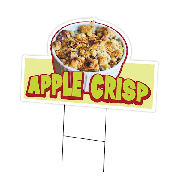 Signmission Apple Crisp Die Cut Yard Sign & Stake outdoor plastic coroplast window, C-DC-1216-Apple Crisp19 C-DC-1216-Apple Crisp19 - main