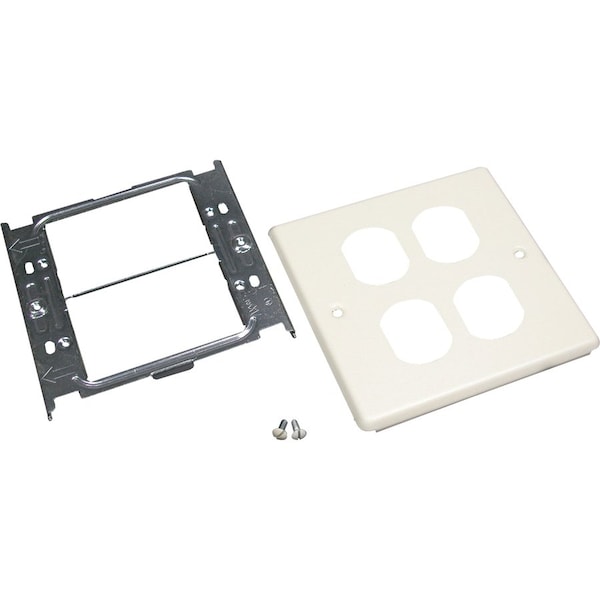 Wiremold Duplex Two Gang Cover Fitting, Gray, Steel G4047BB - main
