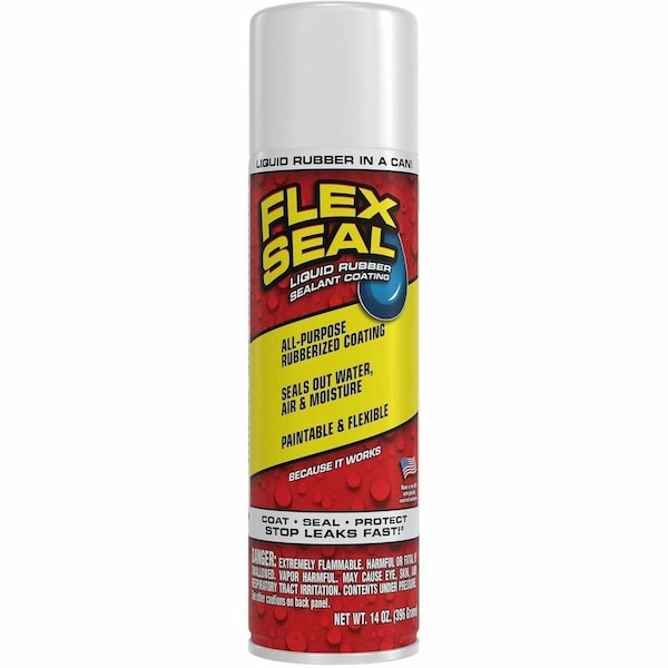 Flex Seal Leak Sealer 14 oz, Aerosol, White, Liquid FSWHTR20 - main