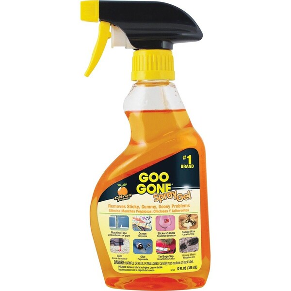 Weiman Goo Gone, Spray Gel Cleaner, Citrus Scent, 12 Oz Spray Bottle 2096EA - main