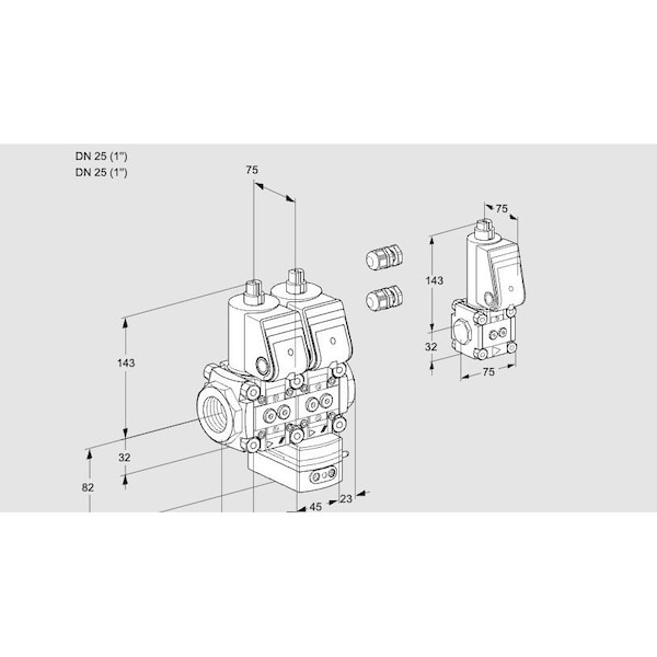 Honeywell Kromschroder VLV SOLND PRESS REGULATING W PLIOT GAS V KS88105117 - main
