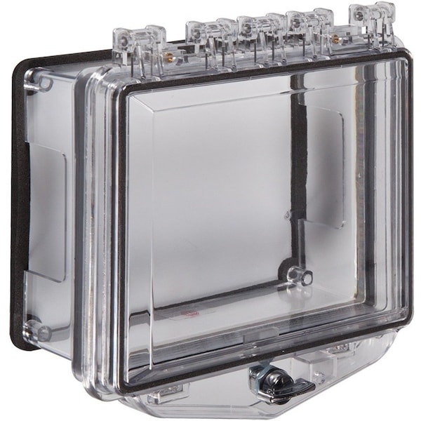 Safety Technology International Enclosure, Polycarbonate, Surface Mount, 7 3/4 in W x 5 3/4 in H x 4 in D, Clear STI-7511D - main