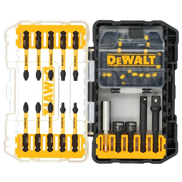 Dewalt FlexTorq 43 Piece Driver Bit Set, 1/4 in Hex Shank Size DWAFT43SET - main