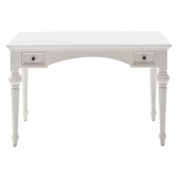 Homeroots 47" White Computer Desk With Two Drawers 397670 - main