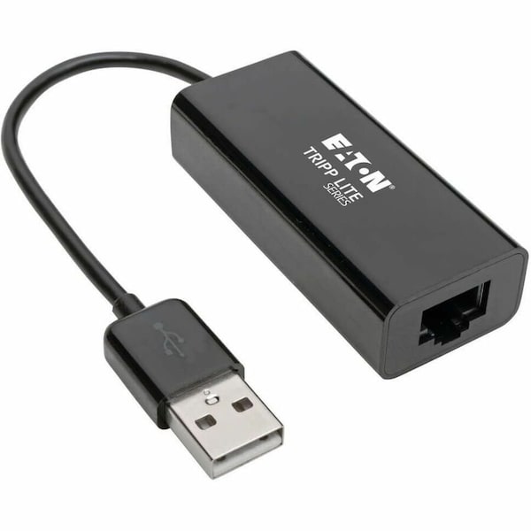 Eaton Tripp Lite Series USB 2.0 Ethernet NIC Adapter - 10/100 Mbps, RJ45, Black U236-000-R - main