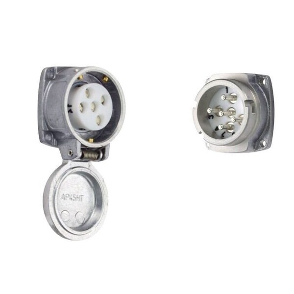 Meltric PNHT RECEPTACLE METAL SIZE 1 IP 44 3P+G 30 A 480 VAC 60 Hz HIGH TEMPERATURE 09-24033-K04-185-SS-P3 - main