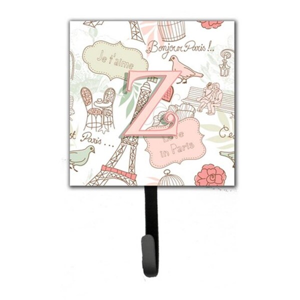 Carolines Treasures Letter Z Love In Paris Pink Leash and Key Holder CJ2002-ZSH4 - main