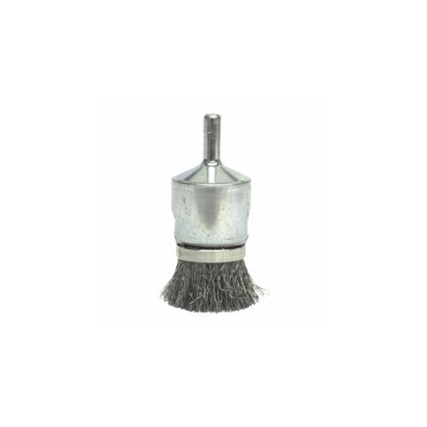Weiler Banded Crimped Wire End Brushes, Steel, 20,000 rpm, 3/4 in x 0.0104, 10PK 804-11103 - main