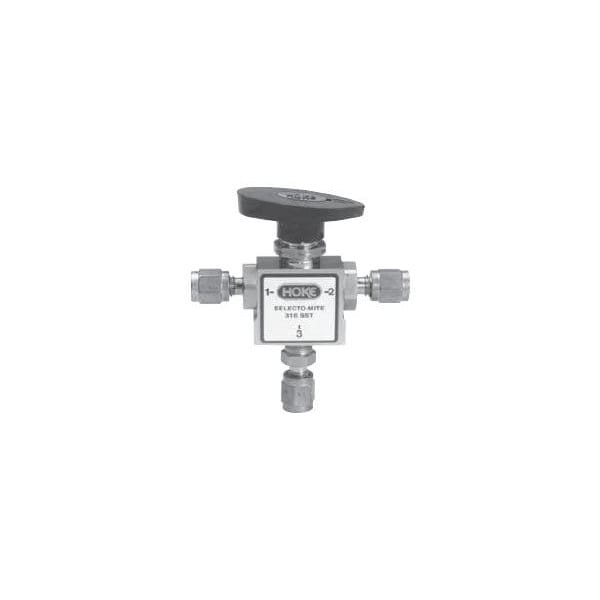 Hoke 7100 Series 3-Way Switching Ball Valves - 1/8in FNPT All Ports, 2000 PSI, 0 Deg. To 350 Deg. F 7177F2Y - main