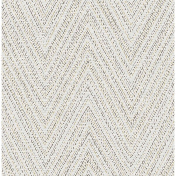 A-Street Prints Lainey Neutral Stitched Chevron Wallpaper 4147-27369 - main