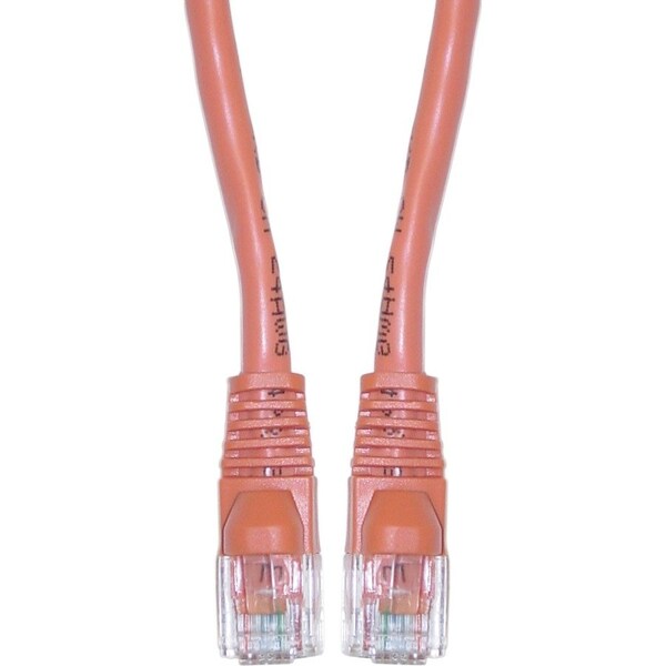 Cable Wholesale Cat5e Orange Ethernet Patch Cable Snagless Molded Boot 10 foot 10X6-03110 - main